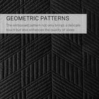 Exclusivo Mezcla Ultrasonic Twin Quilt Bedding Set, Lightweight Black Bedspreads Soft Modern Geometric Coverlet Set for All Seasons (1 Quilt and 1 Pillow Sham)