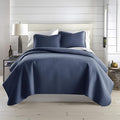 Southshore Fine Living, Inc. Twin Quilt Bedding Set, Soft Microfiber Summer Bedspread Coverlet, Stain and Pet Hair Resistant Bedding, Machine Washable Twin XL Quilt Set with 1 Pillow Sham, Dark Blue