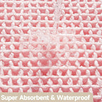 Light Peachy Pink Bathroom Rugs, Waffle Bath Mat Non Slip Washable Quick Dry Cute Bath Mat Boho Farmhouse Bathroom Decor, 30"x20" Light Peachy Pink