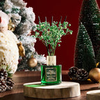 Airkeep Christmas Reed Diffuser Set,3.38 fl oz (100 ml) Reed Diffuser - Balsam&Cedar Oil Diffusers with 8 Reed Sticks, Home Fragrance Reed Diffuser for Bathroom Shelf Decor