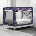 Bed Canopy Portable Blackout Bed Tent Privacy Tent for Adult Indoor Sleeping with 3 Doors, Storage Bag