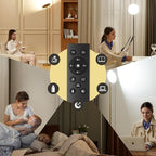 LED Torchiere Floor Lamp, 3200LM, 71" Tall Modern Torchiere Lamp in Pearl White, Stepless Dimming, Remote & Touch Control, Super Bright Light for Living Room and Bedroom, Heavy Stable Base