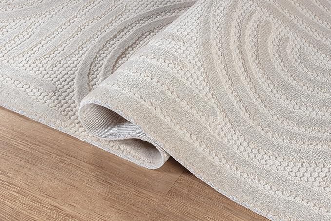 Modern Indoor Rug Orbit 2x7 Area Rugs for Living Room Luxury Kitchen Bedroom Durable Soft Geometric Durable Low and High Pile Stain Resistant Non Shedding Area Carpet 2x7