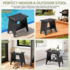 Shower Benches for Inside Shower, Waterproof HDPS Shower Stool for Shaving Legs, 500LBS Heavy Duty Shower Chair With Storage Shelf, Waterproof Shower Seat for Bathroom, Elderly, Indoor, Outdoor, Black