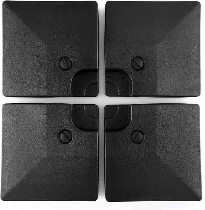 Giantex 284 lbs Fillable Offset Patio Umbrella Base, 4PCS Umbrella Stand Water Sand Weight for Cantilever Umbrella, 4 Connecting Pins, Easy-Filling Spouts, Outdoor Market Umbrella Holder for Garden