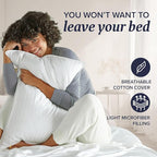 Beckham Hotel Collection Bed Pillows King Size Set of 2 - Down Alternative Pillow for Back, Stomach or Side Sleepers