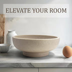 Large Decorative Bowl, Fruit Bowl for Kitchen Counter, Modern Resin Bowl for Home Decor, Key Holder for Entry Table, Sand Beige