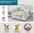 KRFOONN 2 Piece Chair Covers Printed Sofa Covers Couch Covers Washable Armchair Sofa Couch Slipcover Furniture Protector with Elastic Bottom for Living Room (Armchair, 30), Small