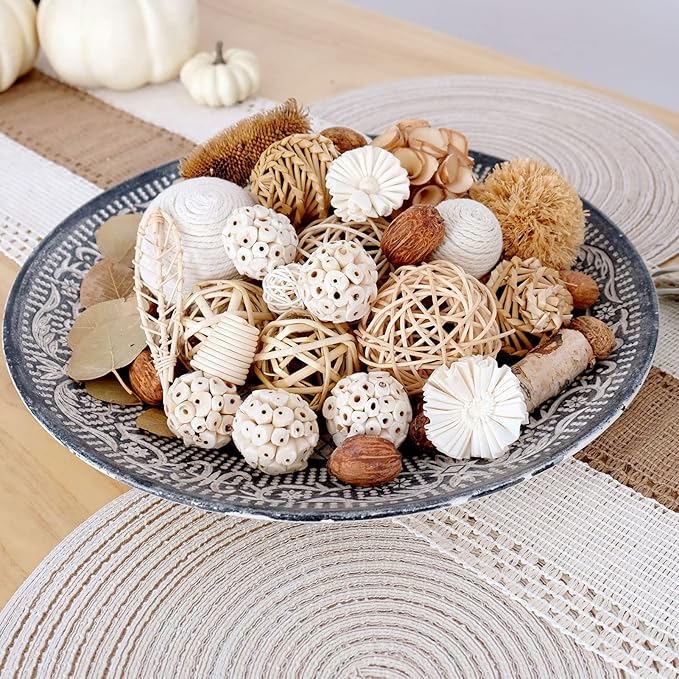 centerpieces Decorative vase & Bowl Filler Balls Potpourri Bags Decorative Bowl Filler Assorted Decorative Balls,Home Fragrance Sachet Vase Filler for Centerpiece Decor