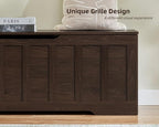 51.2" Storage Chest Extra Large,Storage Bench with 2 Safety Hinges,Shoe Bench,51.2 * 15.7 * 19.1 inches,Wooden Trunk for Bedroom,livingroom,entryway,Supports 220 lb,Easy Assembly(Espresso).