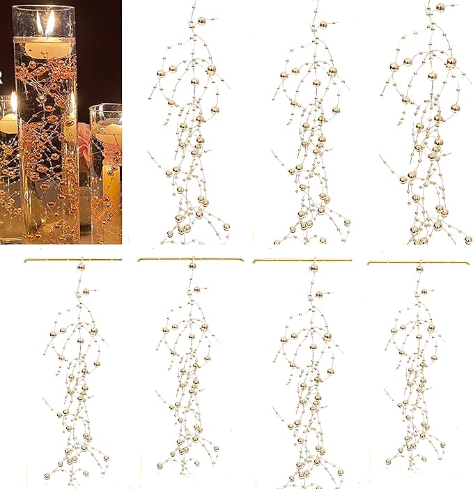 12pcs Pearl String, for Wedding Centerpiece, Vase Filler and Decor for Floating Candles
