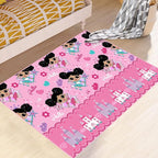 Afro Girl Rug - Cute American Black Girls Area Rug Decor for Bedroom & Living Room, 4.5x6 Feet