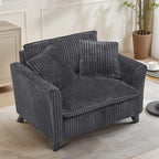 ERYE Living Room Accent Chair, Modern Corduroy Upholstered Chair Wider Seat Cushion Leisure Armchair W/2 Pillows and Removable Cover for Home Apartment,Bedroom,Office