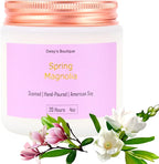 3 Pack Scented Candles for Home Aromatherapy Candle Gift Set Soy Wax Long Lasting Gift Birthday Mother's Thanksgiving Day Present (White Jar (Peach Oolong + Rose + Magnolia)
