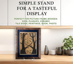 AMT 2 Pack 8 Inch Plate Stands for Display - Holder Stand + Acrylic Frame Holder Picture, Decorative Plate, Book, Photo Easel