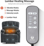 MCombo Oversized Power Lift Recliner Chair for Elderly, Lift Chair with Heat and Massage, Lift Recliner for Big and Tall, Cup Holders, USB & Type C Ports, Fabric R7092 (Dark Grey, Oversize)
