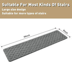 PURE ERA Carpet Stair Treads Tape Free Non Slip Indoor Stair Carpet Stair Protectors Pet-Friendly Non-Slip Skid Resistant Washable Reusable 8" x 30"(2 Pieces,Gray Mini-Diamond Trellis)