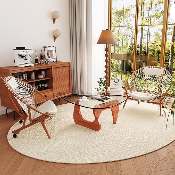 Coffee Tables Glass Small Farmhouse Coffee Table Mid-Century Modern Wood Center Table for Living Room, Walnut Transparent, 32 Inch