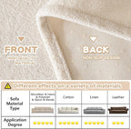 MYSKY HOME White Couch Cover for Dogs Washable Pet Couch Cover Furniture Protector Cover Non Slip Soft Couch Sofa Cover, Love Seat Couch Covers, Sofa Covers Washable, 71" x 102"