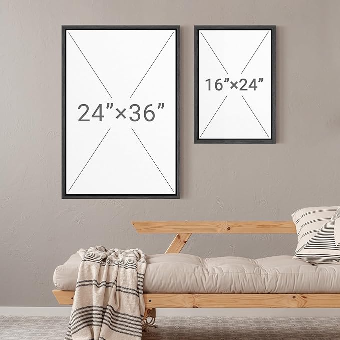 MUDECOR Framed Wall Art Print Set Dark Abstract Modern Contemporary in Navy Blue and Gold Brushstrokes Illustrations Modern Art Decorative Colorful for Living Room, Bedroom, Office - 16"x24"x3 Black