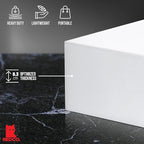 Red Co. Set of 3 Glossy White Acrylic Cube Display Nesting Risers with Hollow Bottoms