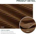 Hokway Stretch Couch Cushion Slipcovers Reversible Cushion Replacement Slipcovers Sofa Cushion Covers(Coffee, 2)