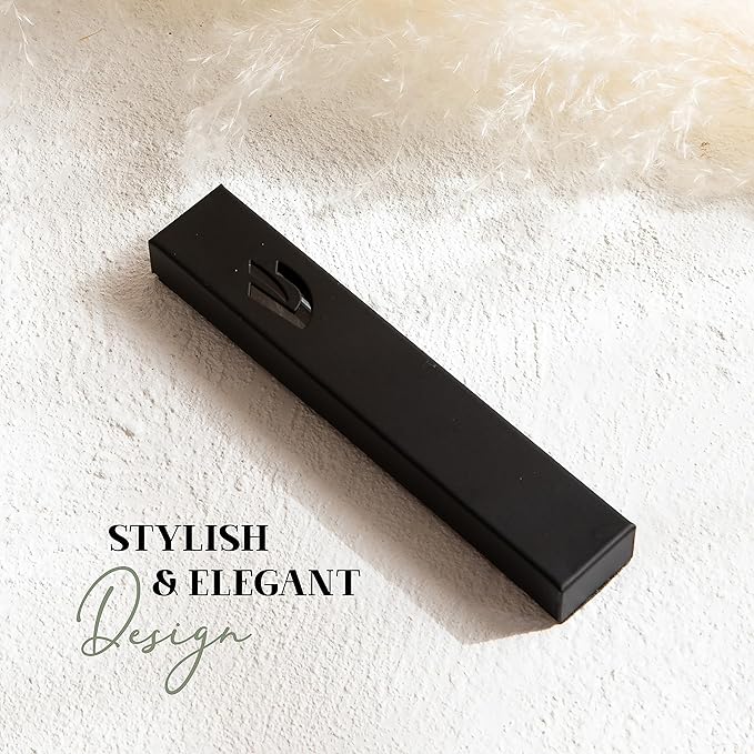 SURI Mezuzah and Scroll – 5 Inch Black Aluminum Mezuzah Case with a Printed Scroll, Open-Back Design for Indoor Use, Self-Stick Adhesive, Fits a 4 Inch Mezuza Scroll, Gift Box Included