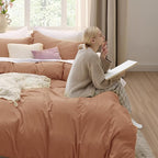 Bedsure Taupe California King Duvet Cover - Prewashed Cotton-Like Polyester Extra Soft Bedding Set, Includes 1 Cal King Duvet Cover 104x98 Inches with Zipper Closure & 2 Pillow Shams, No Comforter
