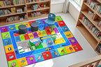 Booooom Jackson ABC Rug Kids Rug Educational Rugs Non-Slip Kids Carpet with Alphabet, Number Mat for Children, Baby, Toddler Play, 4'11'' x 6'67''