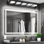 60x36 Inch Led Mirror for Bathroom with Front Light and Backlit, Bathroom Mirror with Led Lights, Vanity Mirror with Lights for Wall, Anti-Fog, Dimmable, Memory Function, Tempered Glass