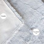 Light Gray Faux Fuzzy Fur Washable Rugs for Bedroom Shaggy Area Rugs for Living Room Grey 2x3 Nursery Rug Home Room Décor