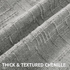 decorUhome Spring Neutral Grey Chenille Throw Pillow Covers 12x20 Set of 2 Textured Soft Cozy Slubby Couch Pillow Covers Modern Farmhouse Boho Decorative Pillow Cases for Bed Sofa Living Room