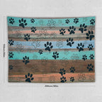 VUMIVI Dog Paw Print Tapestry Rustic Farmhouse Vintage Wood Paneling Home Decor Tapestry Wall Hanging for Living Room Bedroom Dorm Classroom Aesthetic Decor W80xL60in