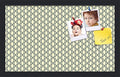 PinPix 20x12 Inch Cork Bulletin Board. This Decorative Framed Pin Board Comes with Yellow and Blue Waves Design and a Satin Black Frame. Ideal for Home Office Decor or Message Board (PinPix-321)