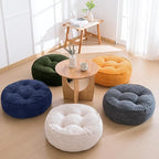 8" Washable Floor Pillow Cushion for Adults, Meditation Cushion Pillow, Large Round Floor Sitting, Removable Tufted Corduroy Cover, for Tatami Living Room or Yoga, 22x22 Inch, Machine Washable
