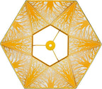 Medium Modern Style Lamp Shades with Multiple Sides, ALUCSET Metal Lampshade with Pattern of Trees for Table Lamp and Floor Light, 7 x 13.8 x 9.5 Inch, Spider (Black/Gold)