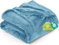 Utopia Bedding Fleece Blanket King Size Washed Blue 300GSM Luxury Fuzzy Soft Anti-Static Microfiber Bed Blanket (90x102 Inch)