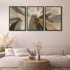 MUDECOR Framed Wall Art Print Set Minimalist Earthy Abstract Floral Illustrations Modern Art Boho Decorative Colorful Chic for Living Room, Bedroom, Office - 16"x24"x3 Black