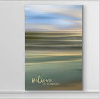 Renditions Gallery Canvas Nature Wall Art Home Paintings & Prints Serene Blue Sky Ocean Inspirational Wall Hanging Decorative Artwork for Bedroom Living Room Office Kitchen - 32"x48" LT06