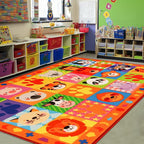 Classroom Rugs,Classroom Rug for Elementary,School Learning Seat Area Rug,Non-Slip Educational Classroom Carpet,Washable Kids Carpet for Playroom Nursery Kids Room
