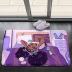 African American Black Girl Magic Rug - Afor Black Magic Girls Area Rug for Bedroom Purple Art Music Girl Carpet for Kids Room Living Room Floor Mats, 2x3 Feet