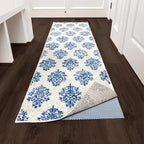 Veken Runner Rug Pad Gripper for Hardwood Floors, Non Slip 2x8 Ft Grey Blue Rug Pads for Area Rugs, Thick Rug Grippers for Tile Floors, Under Carpet Anti Skid Mat, Keep Your Rugs Safe and in Place