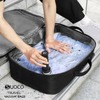 8 Medium Travel Vacuum Storage Bags for Clothing with Rechargeable Electric Pump, Compression Packing Cubes Organizer for Luggage Suitcase, Space Saver Seal Bags for Vacation Cruise