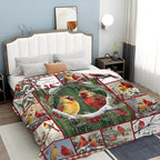 Bird Blanket for Boys Girls Christmas Red Birds Gifts Throw Blanket Cozy Plush Flannel Fleece Blankets for Bed Sofa Decor 40"x50"