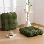 Washable Floor Pillow Cushion for Adults, Meditation Cushion Pillow, Removable Tufted Blended Corduroy Cover, Large Square Floor Sitting for Tatami Living Room or Yoga, 2Pack, Machine Washable