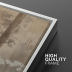 MUDECOR Framed Wall Art Print Set Neutral Forest Landscape Beige and Gray Watercolor Illustrations Realism Decorative for Living Room, Bedroom, Office - 16"x24"x3 White