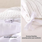 Amazon Basics Waffle Weave Microfiber 2-Piece Duvet Cover Set, Includes 1 Duvet Cover and 1 Pillow Sham, Twin, Dark Grey Striped