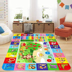 ABC Carpet, Kids Carpet 5x7 FT, ABC Alphabet Mat, Fun Game Area Rug for Kids Bedroom, Kids Educational Rug for Room, Living Room, Nursery Room, Toddler Classroom Decor