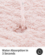 ILANGO Pink Bathroom Rugs 70" × 24" Non Slip & Super Absorbent Extra Thick Soft, Washable Bath Carpet Runner for Floor, Microfiber Plush Shaggy Bath Mats with Rubber for Bedroom Bathtub Shower Room