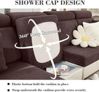 Sofa Covers Couch Covers for Sofa Pet Friendly Couch Cushion Covers Universal Sofa Covers Washable Stretch Slipcovers for Sectional Sofa (Texture Brown, Extra Large Single Seat Cover)
